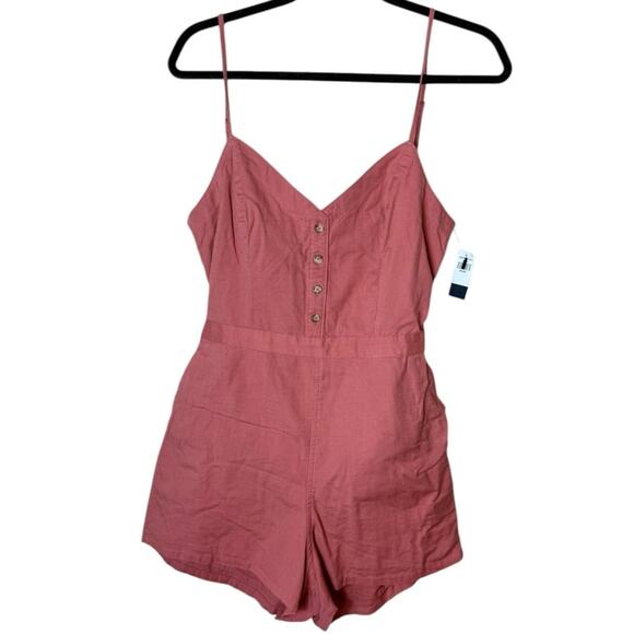 Abercrombie & Fitch Pants - Abercrombie & Fitch Women’s Romper Sz Medium Pink Cotton Tank Shorts New NWT